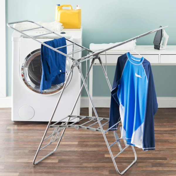 Foldable Drying Rack With Dedicated Shoe Drying Area