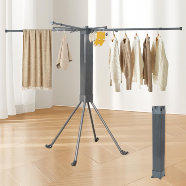4-Leg Foldable And Extendable Drying Rack