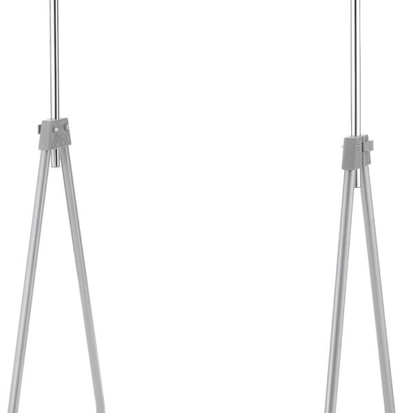 Silver Folding Mobile Drying Rack With Casters