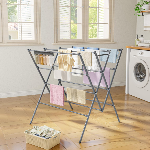 Drying Rack With 12 Rails And Sock Clips