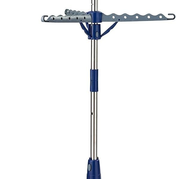 Chrome-Plated Double-Tier Folding Tripod Drying Rack