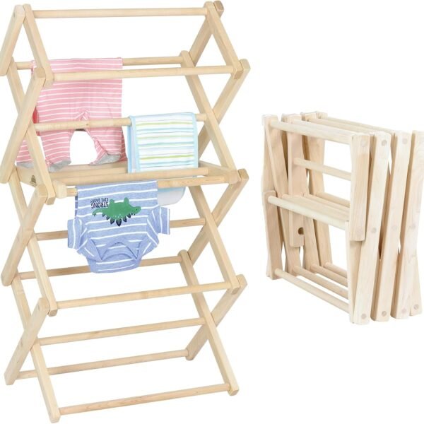 Portable Four-Legged Folding Drying Rack (Balcony/Bedroom)