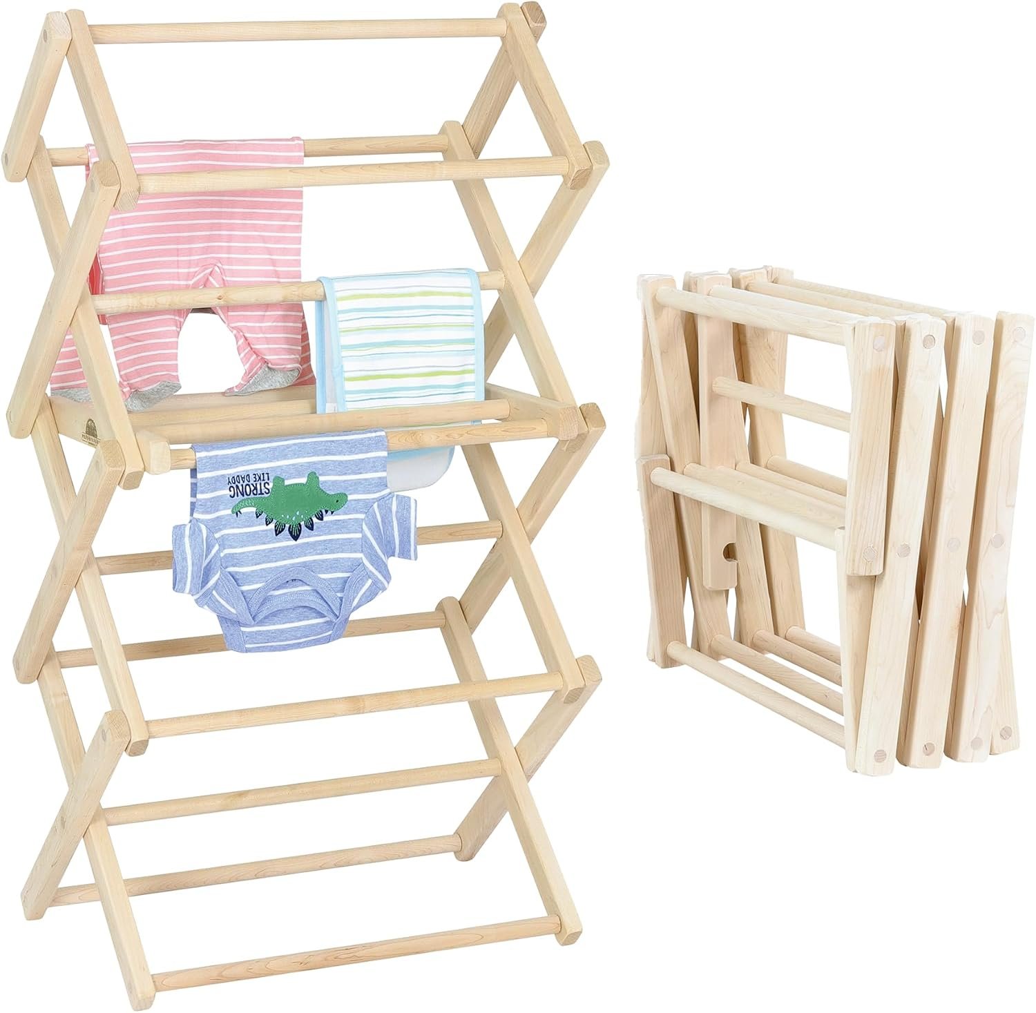 Portable Four-Legged Folding Drying Rack (Balcony/Bedroom)