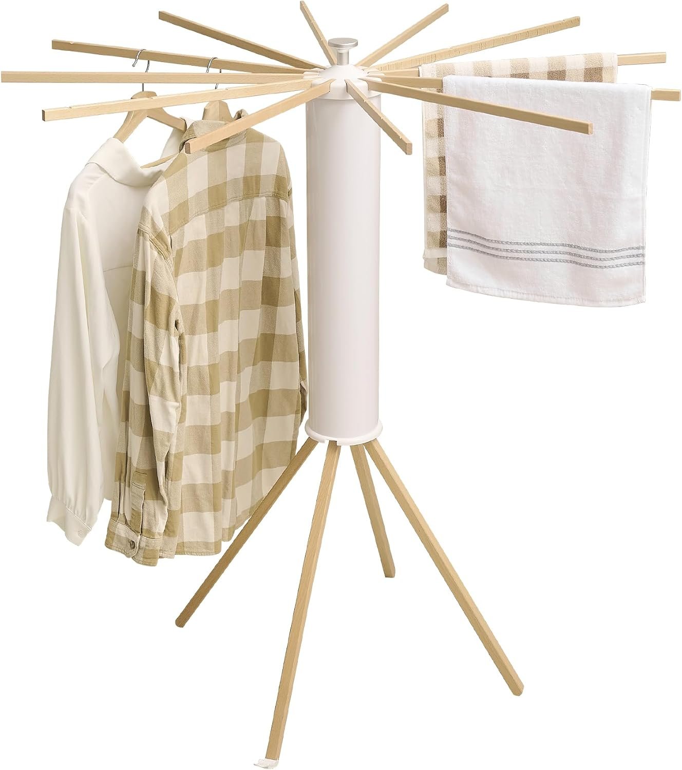 Wooden Tripod Folding Drying Rack (Balcony)