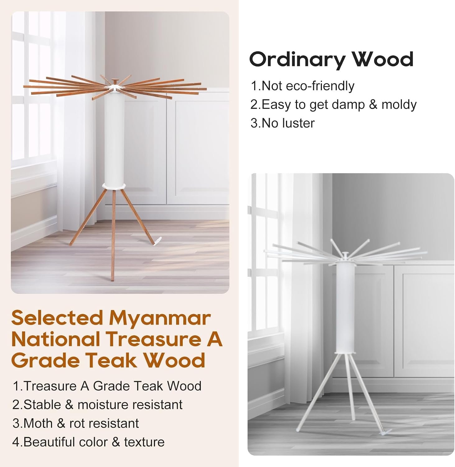 Children's Wooden Freestanding Garment Rack - Image 2